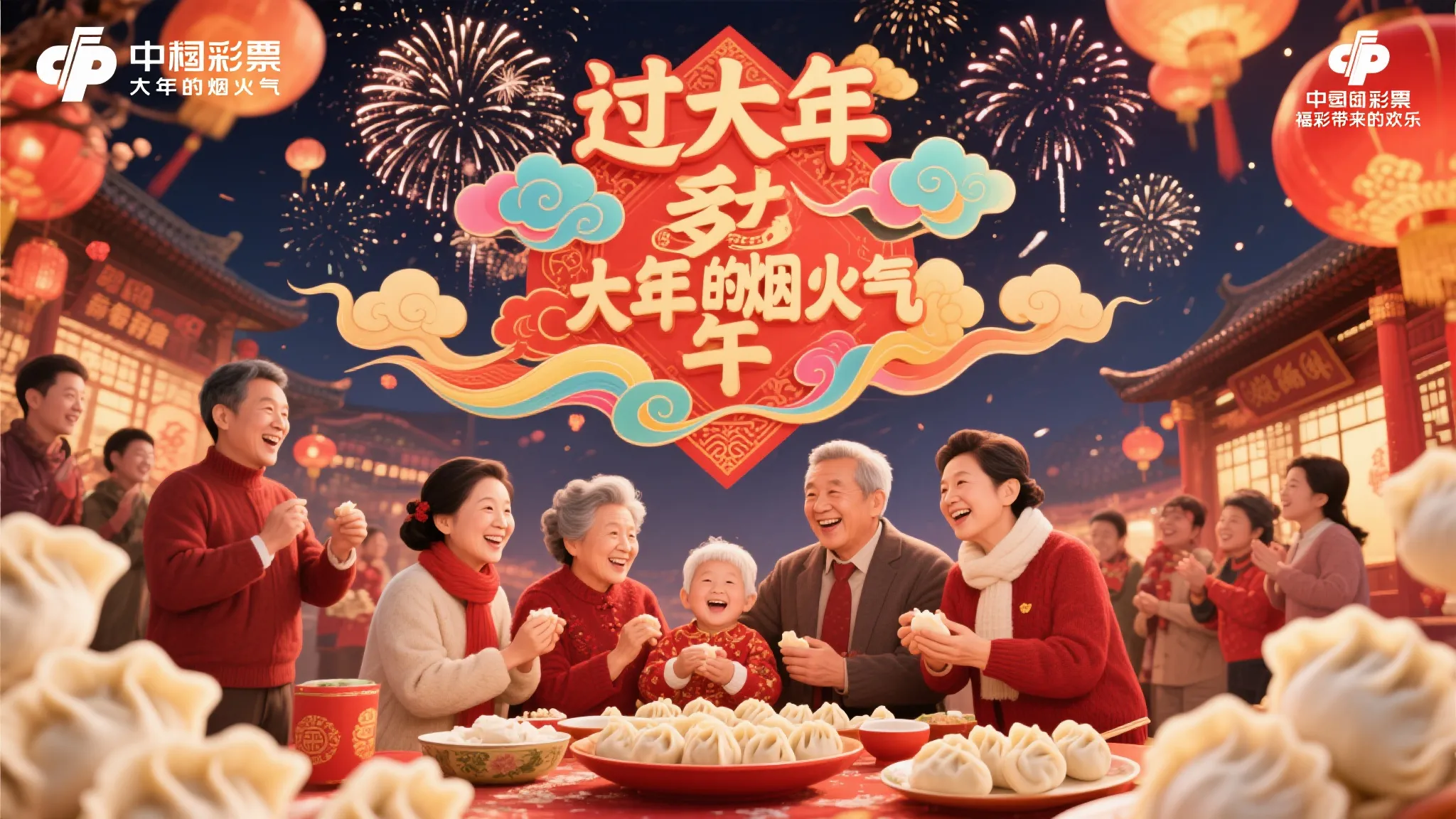 福彩添彩，大年烟火幸福绽放
