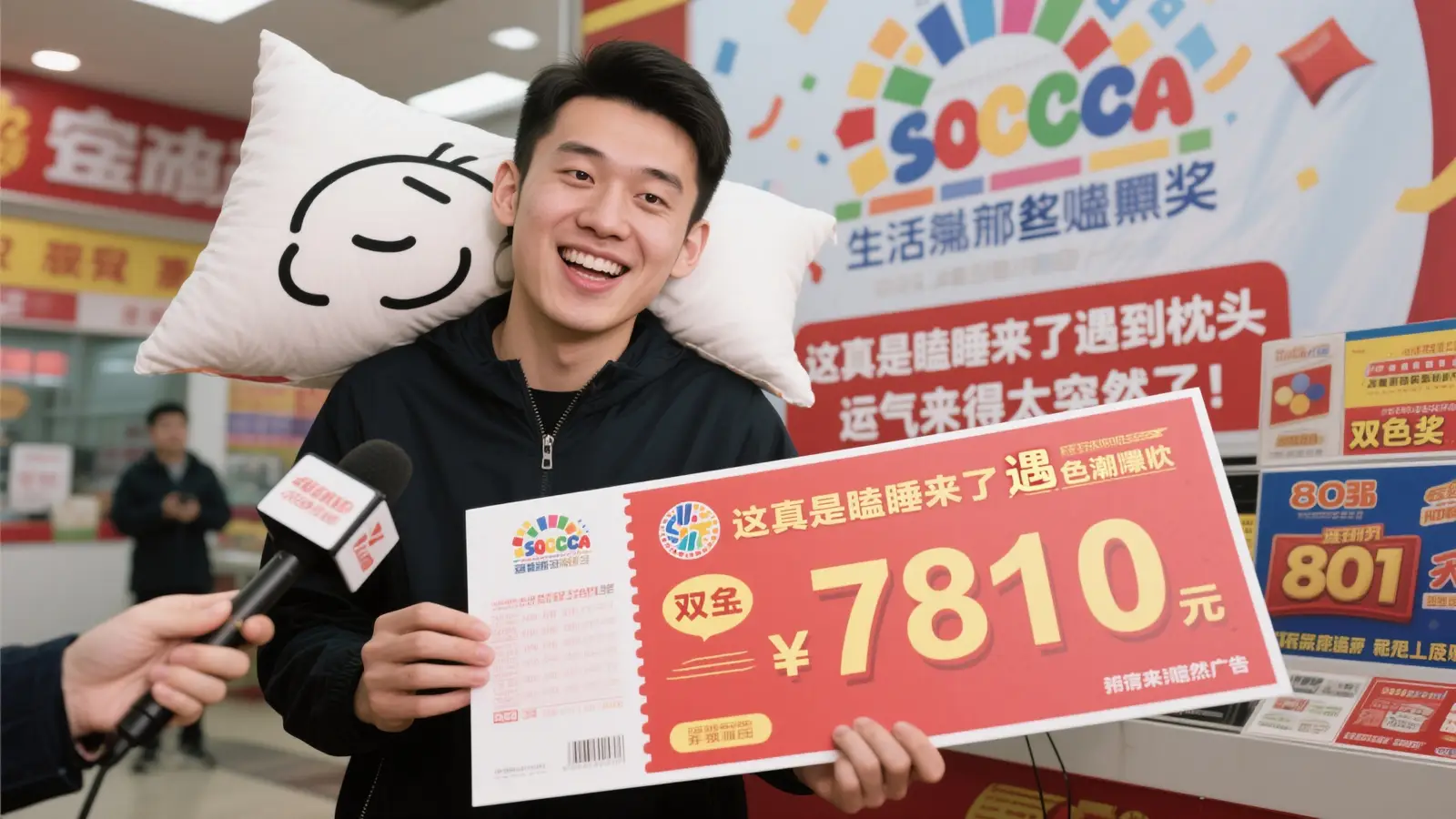 80后小伙喜中双色球781万 直呼瞌睡送枕头正当时